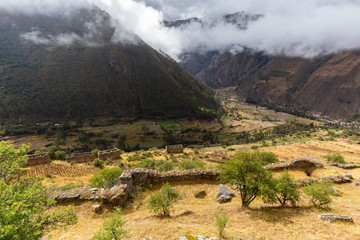 The ruins of the Pumamarka (Puma Marka) village in Peru
