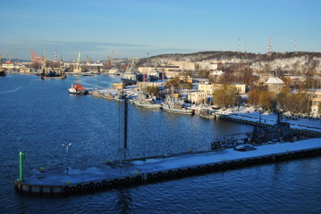 Gdynia port entrance. Poland 