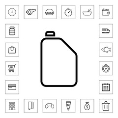 Bottle plastic icon for web and mobile