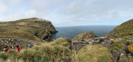 Landschaft Falklandinseln West Point Felsen und Meer