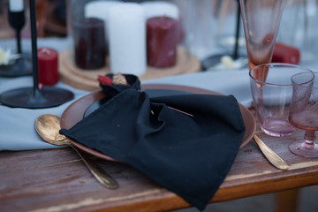 new year's eve christmas tree table setting christmas decor winter snow