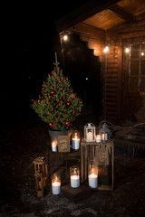new year's eve christmas tree table setting christmas decor winter snow