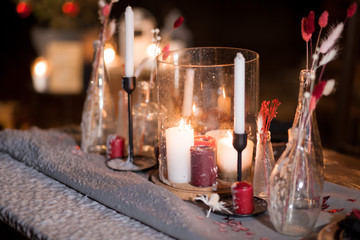 glass of red wine new Year