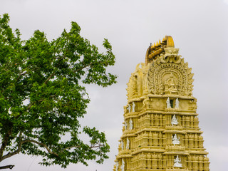 South Indian Temple to Goddess Chamundi on Chamundi hill in the Mysore area of South India.
