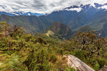 Naklejka na ściany i meble View of the ruins of Machu Picchu