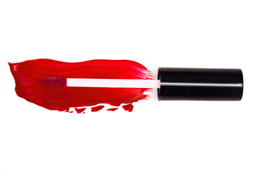 Liquid lipstick isolate on a white background.