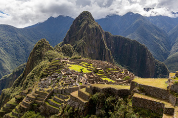 View of the ruins of Machu Picchu