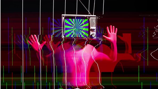 tv head man television technology