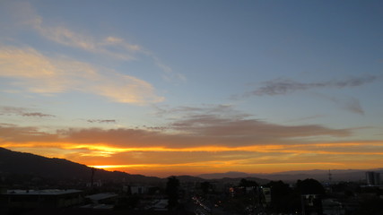 sunset in the mountains