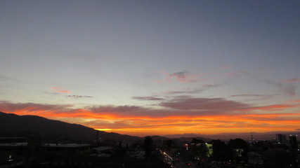 sunset in the mountains