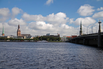 Riga panorama from the opposite side of the river