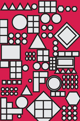 POSTER card box cloth geometric