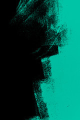 Obraz premium blue green black summer paint background texture with grunge brush strokes 