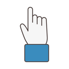 hand clicking social media icon