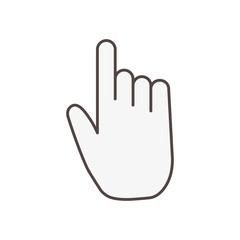 hand clicking social media icon