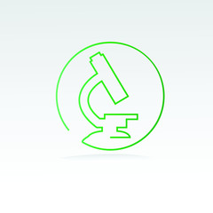 Microscope Science Logo Icon Design