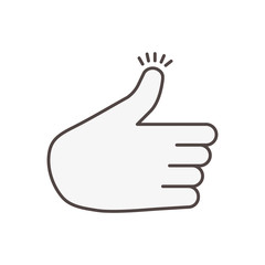 hand like social media icon