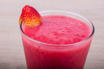 natural strawberry and red fruit juice
