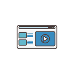 website video player social media icon