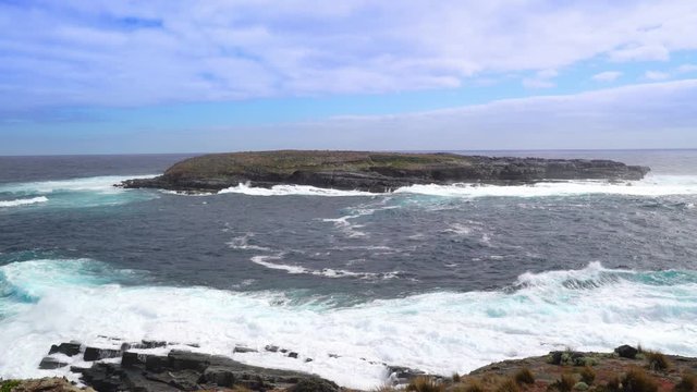 Small island just outside the coast of Kangaroo Island in Australia