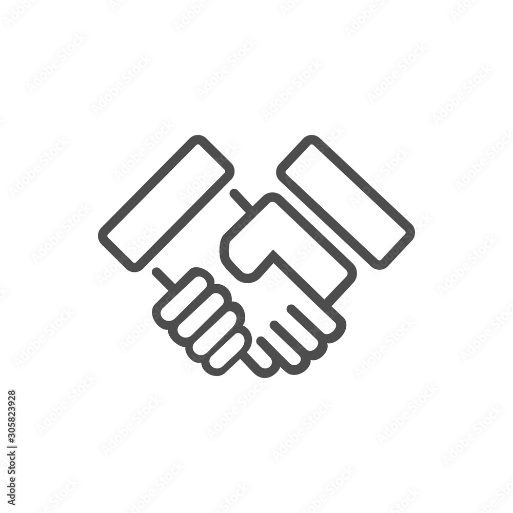 Poster handshake line for web computer and mobile