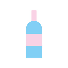 Isolated alcohol bottle icon vector design