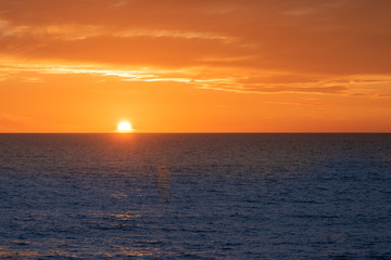 A Golden Sunset off the California Coast