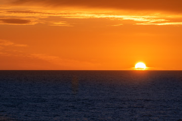 A Golden Sunset off the California Coast