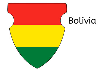 Bolivian flag icon, Bolivia country flag vector illustration