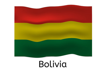 Bolivian flag icon, Bolivia country flag vector illustration
