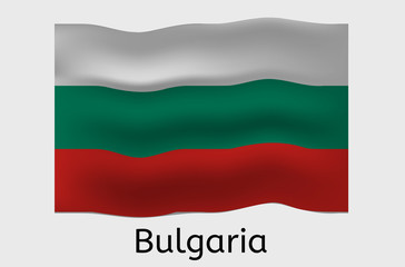 Bulgarian flag icon, Bulgaria country flag vector illustration