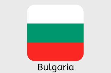 Bulgarian flag icon, Bulgaria country flag vector illustration