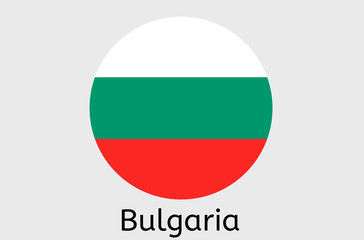 Bulgarian flag icon, Bulgaria country flag vector illustration