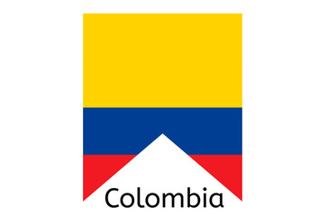Colombian flag icon, Colombia country flag vector illustration