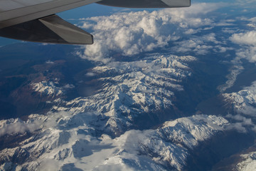 Vue aérienne au-dessus de mount aspiring national park