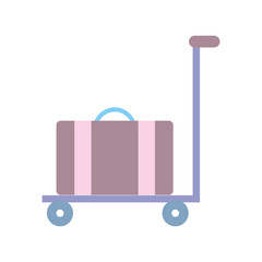 Isolated bag and cart vector design