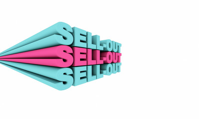 3D render. 3d text on the topic of sale and business on a white background