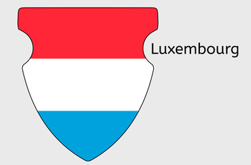 Luxemburgian flag icon, Luxembourg country flag vector illustration