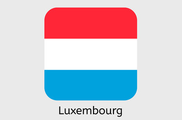 Luxemburgian flag icon, Luxembourg country flag vector illustration