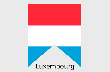 Luxemburgian flag icon, Luxembourg country flag vector illustration