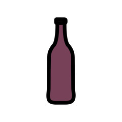 Isolated wine bottle vector design