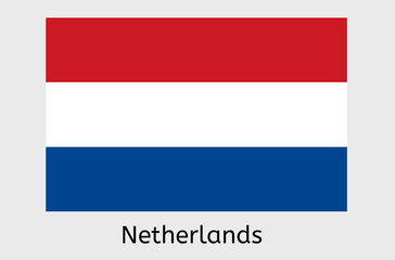 Holland flag icon, Netherlands country flag vector illustration