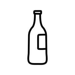 Isolated wine bottle vector design