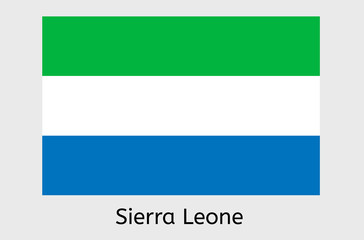 Sierra Leonean flag icon, Sierra Leone country flag vector illustration