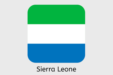 Sierra Leonean flag icon, Sierra Leone country flag vector illustration