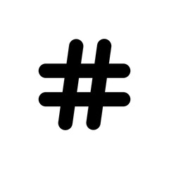 hashtag icon vector design symbol