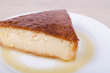 milk dessert in caramel sauce