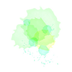 水彩ベクター　青と緑のしずく