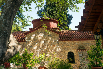 Small church inside the Orthodox monastery Moni Agiou Ioanni Theologou