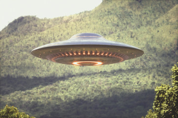 Alien UFO - Unidentified Flying Object - Clipping Path Included